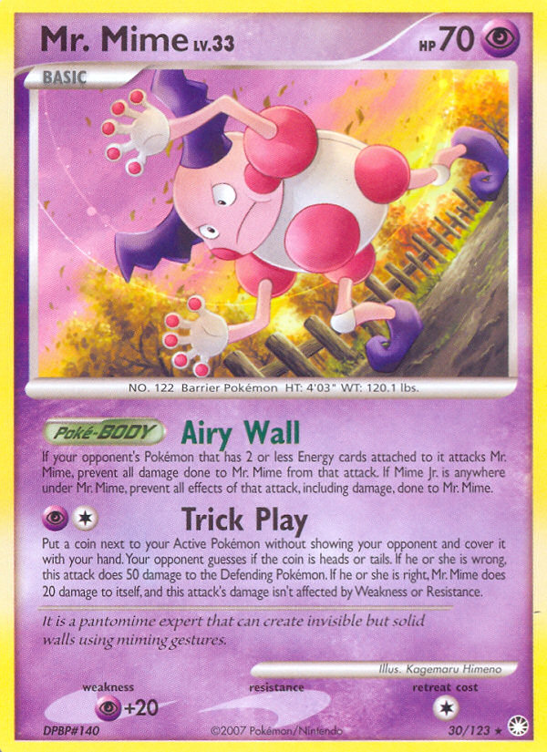 Mr. Mime (30/123) [Diamond & Pearl: Mysterious Treasures] | Galactic Gamez