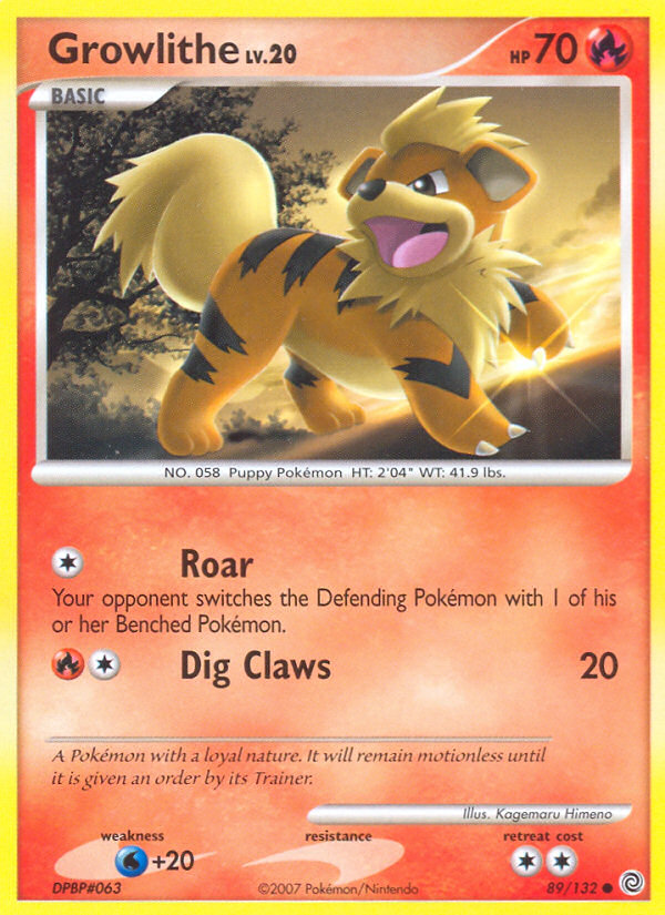 Growlithe (89/132) [Diamond & Pearl: Secret Wonders] | Galactic Gamez