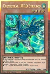 Elemental HERO Stratos (Alternate Art) [MAGO-EN004] Gold Rare | Galactic Gamez