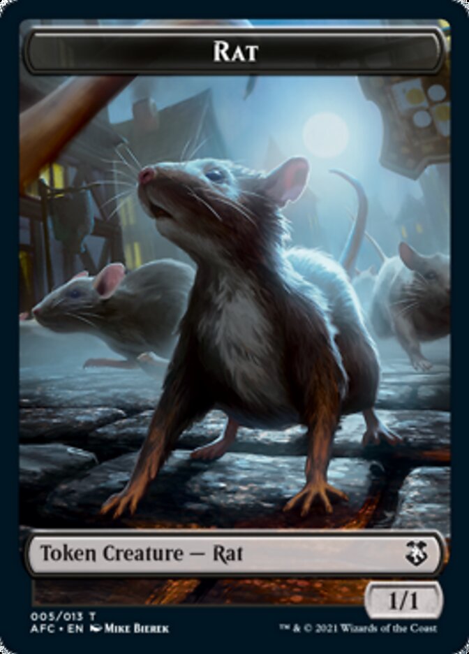 Rat // Zombie Double-sided Token [Dungeons & Dragons: Adventures in the Forgotten Realms Commander Tokens] | Galactic Gamez