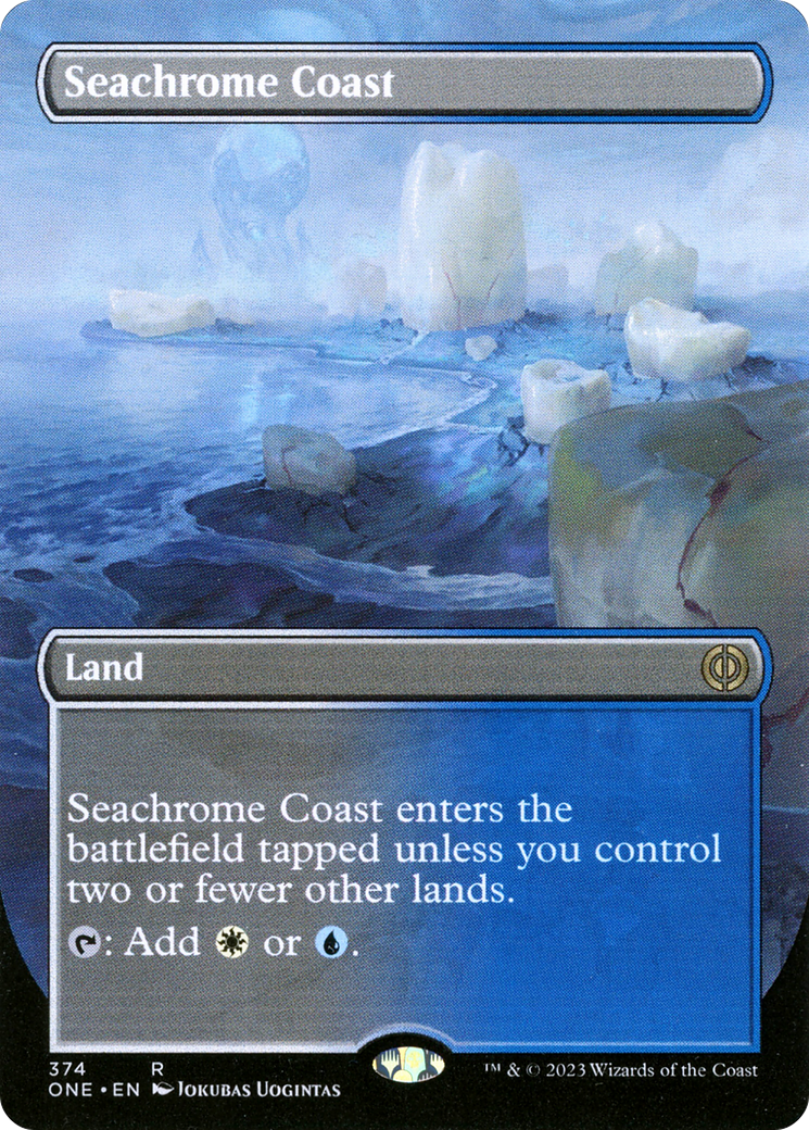 Seachrome Coast (Borderless Alternate Art) [Phyrexia: All Will Be One] | Galactic Gamez