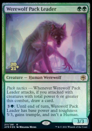 Werewolf Pack Leader [Dungeons & Dragons: Adventures in the Forgotten Realms Prerelease Promos] | Galactic Gamez
