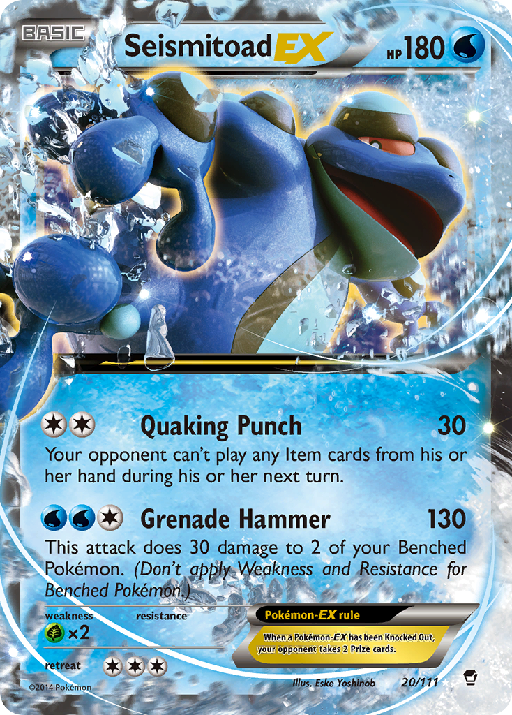 Seismitoad EX (20/111) [XY: Furious Fists] | Galactic Gamez