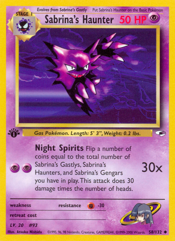 Sabrina's Haunter (58/132) [Gym Heroes 1st Edition] | Galactic Gamez