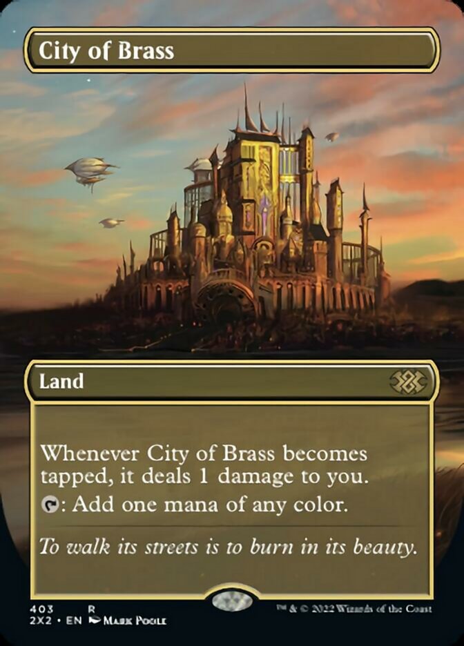 City of Brass (Borderless Alternate Art) [Double Masters 2022] | Galactic Gamez