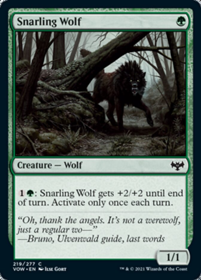 Snarling Wolf [Innistrad: Crimson Vow] | Galactic Gamez