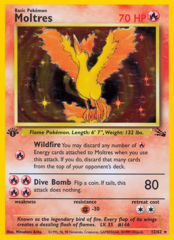 Moltres (12/62) [Fossil 1st Edition] | Galactic Gamez