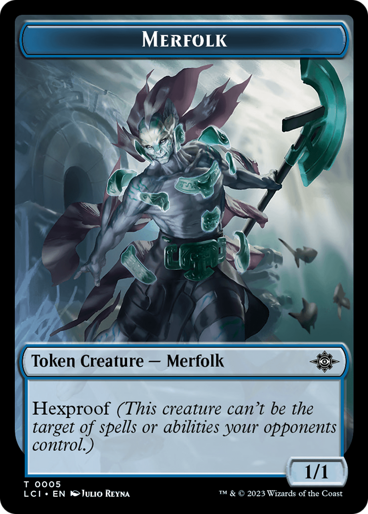 Copy // Merfolk (0005) Double-Sided Token [The Lost Caverns of Ixalan Commander Tokens] | Galactic Gamez