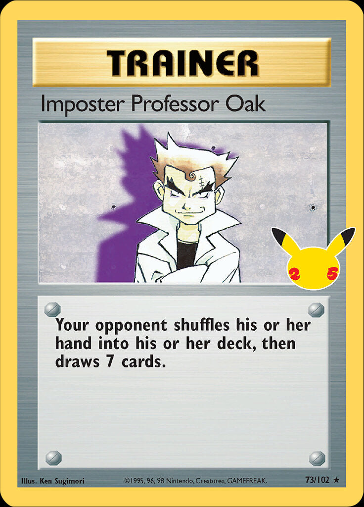 Imposter Professor Oak (73/102) [Celebrations: 25th Anniversary - Classic Collection] | Galactic Gamez