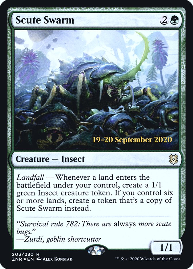 Scute Swarm  [Zendikar Rising Prerelease Promos] | Galactic Gamez