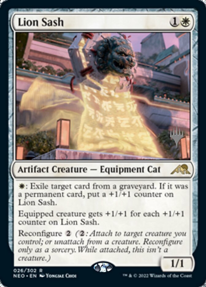 Lion Sash (Promo Pack) [Kamigawa: Neon Dynasty Promos] | Galactic Gamez