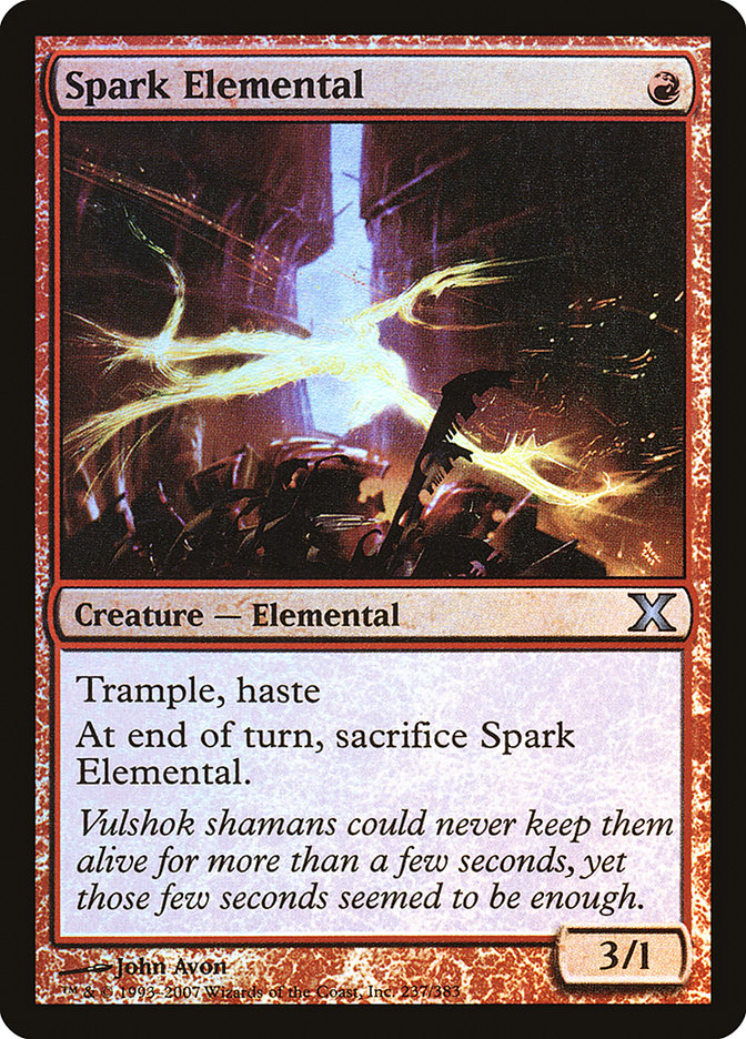 Spark Elemental (Premium Foil) [Tenth Edition] | Galactic Gamez
