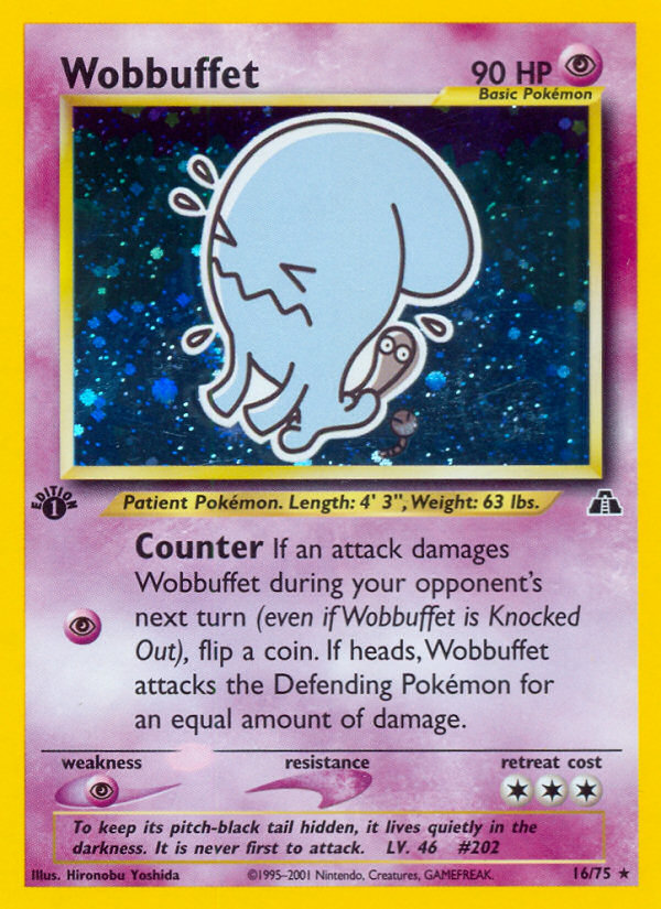 Wobbuffet (16/75) [Neo Discovery 1st Edition] | Galactic Gamez