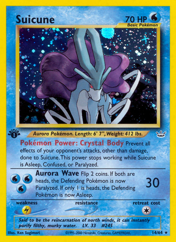 Suicune (14/64) [Neo Revelation 1st Edition] | Galactic Gamez