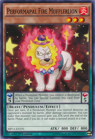 Performapal Fire Mufflerlion [MP15-EN191] Common | Galactic Gamez