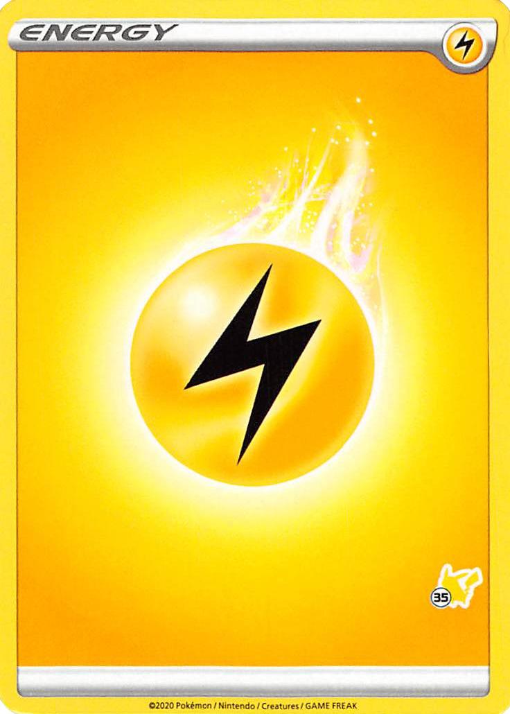 Lightning Energy (Pikachu Stamp #35) [Battle Academy 2022] | Galactic Gamez