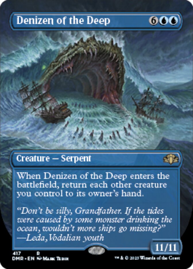 Denizen of the Deep (Borderless Alternate Art) [Dominaria Remastered] | Galactic Gamez