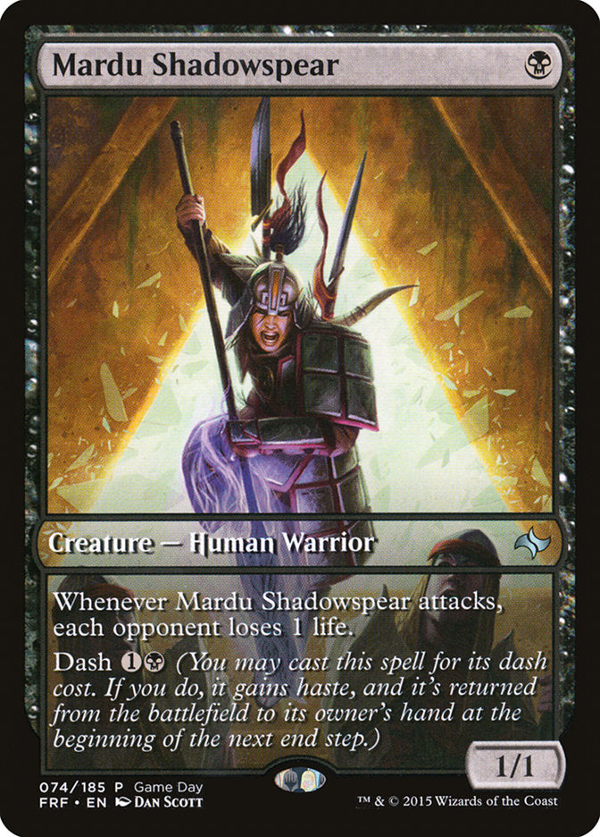 Mardu Shadowspear (Game Day) [Fate Reforged Promos] | Galactic Gamez