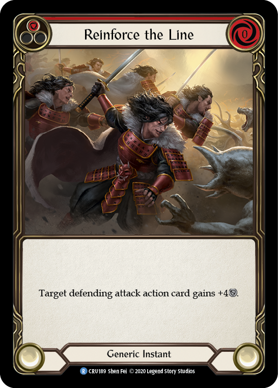 Reinforce the Line (Red) [CRU189] 1st Edition Rainbow Foil | Galactic Gamez