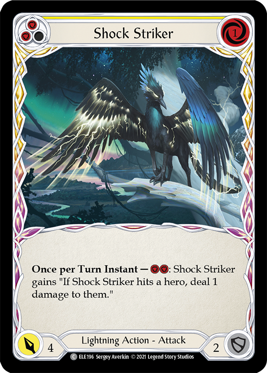 Shock Striker (Yellow) [ELE196] (Tales of Aria)  1st Edition Normal | Galactic Gamez