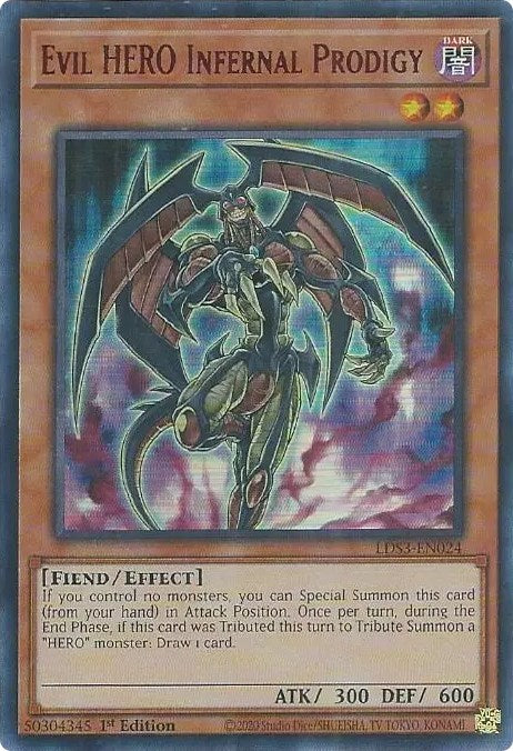 Evil HERO Infernal Prodigy (Red) [LDS3-EN024] Ultra Rare | Galactic Gamez