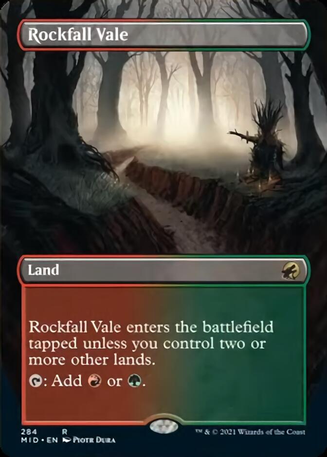 Rockfall Vale (Borderless) [Innistrad: Midnight Hunt] | Galactic Gamez