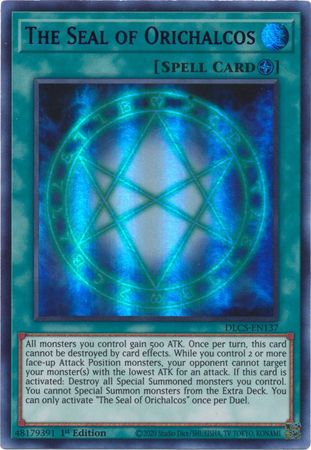 The Seal of Orichalcos (Blue) [DLCS-EN137] Ultra Rare | Galactic Gamez