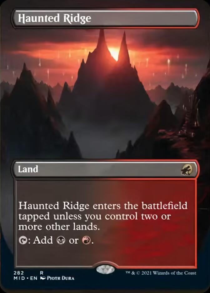 Haunted Ridge (Borderless) [Innistrad: Midnight Hunt] | Galactic Gamez