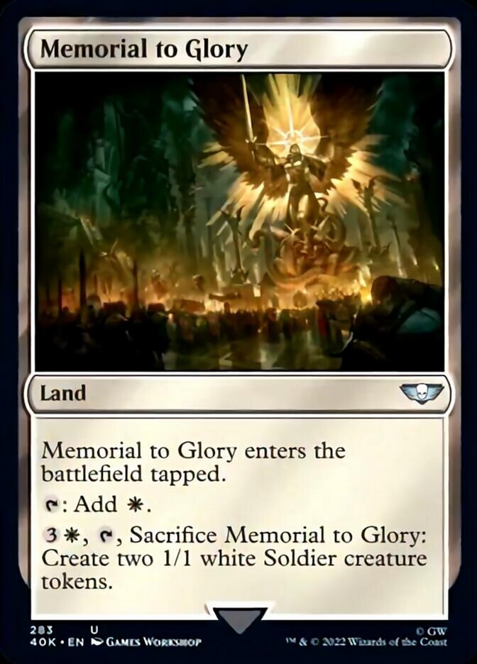 Memorial to Glory (Surge Foil) [Universes Beyond: Warhammer 40,000] | Galactic Gamez