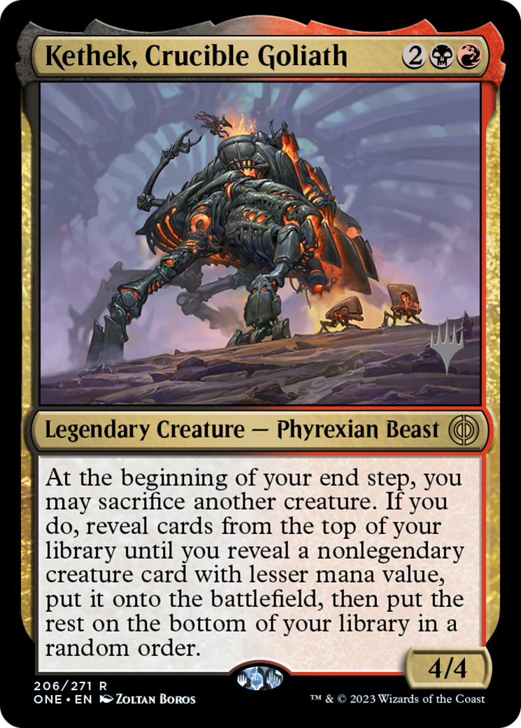 Kethek, Crucible Goliath (Promo Pack) [Phyrexia: All Will Be One Promos] | Galactic Gamez