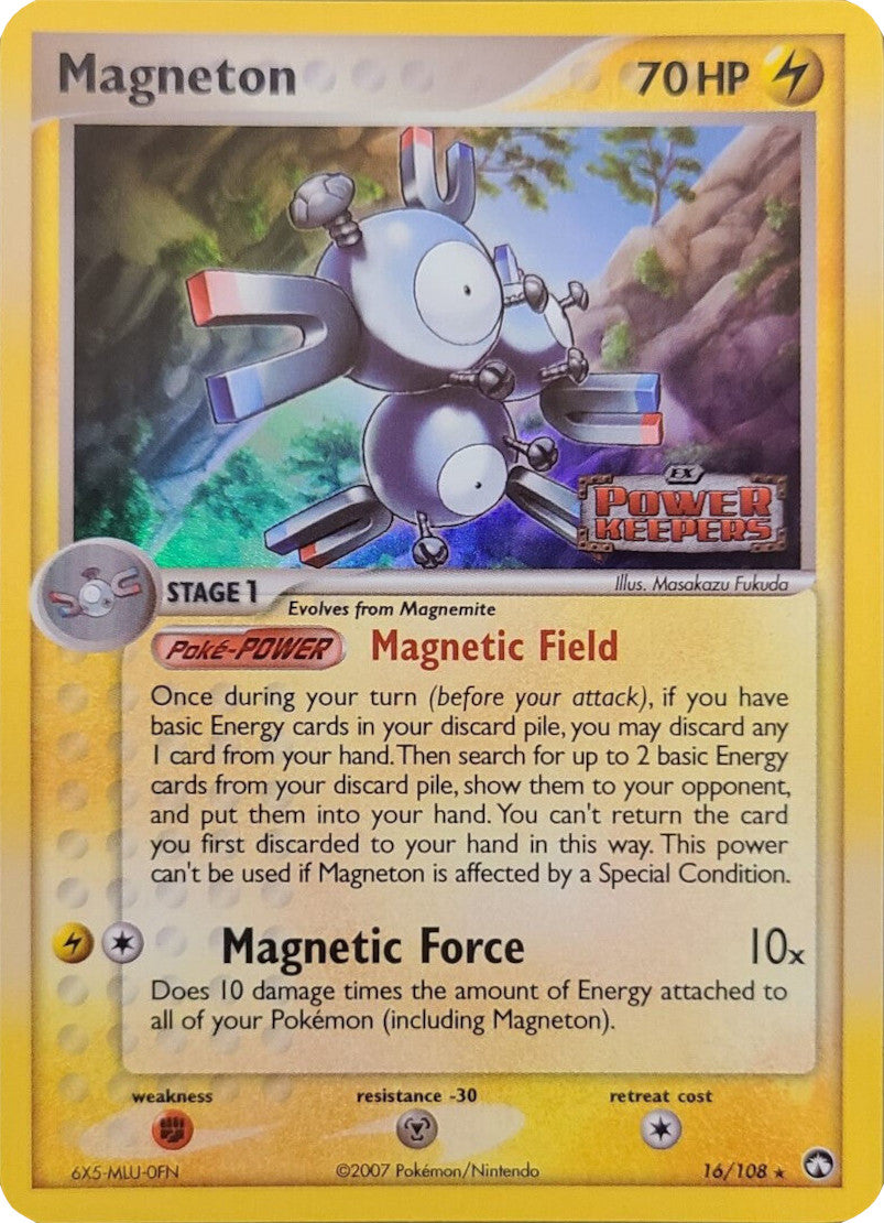 Magneton (16/108) (Stamped) [EX: Power Keepers] | Galactic Gamez