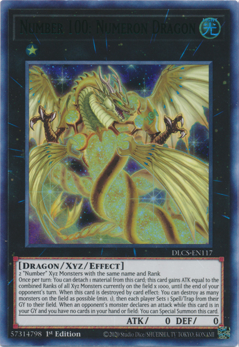 Number 100: Numeron Dragon (Green) [DLCS-EN117] Ultra Rare | Galactic Gamez