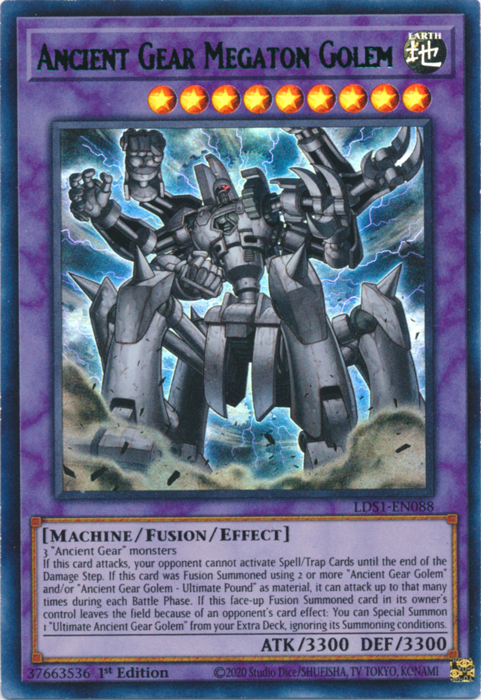 Ancient Gear Megaton Golem (Green) [LDS1-EN088] Ultra Rare | Galactic Gamez