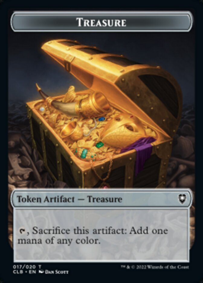 Treasure // Knight Double-sided Token [Commander Legends: Battle for Baldur's Gate Tokens] | Galactic Gamez