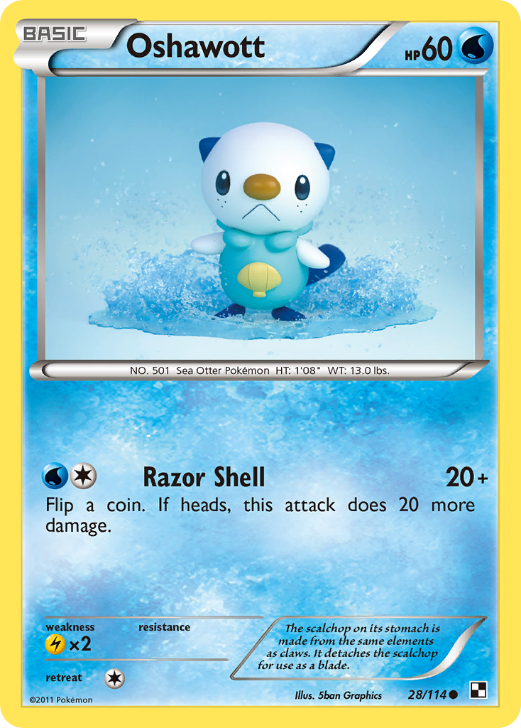 Oshawott (28/114) [Black & White: Base Set] | Galactic Gamez