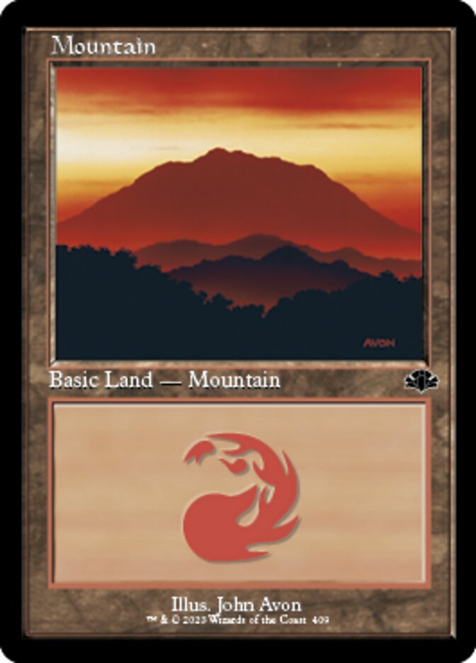 Mountain (409) (Retro) [Dominaria Remastered] | Galactic Gamez