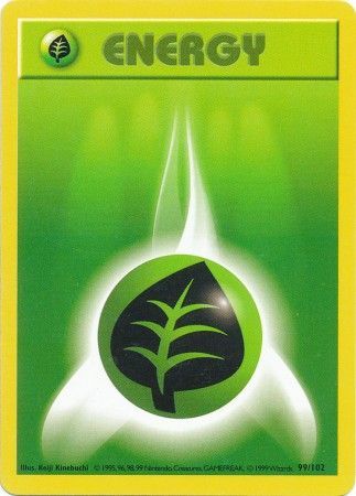 Grass Energy (99/102) [Base Set Shadowless Unlimited] | Galactic Gamez