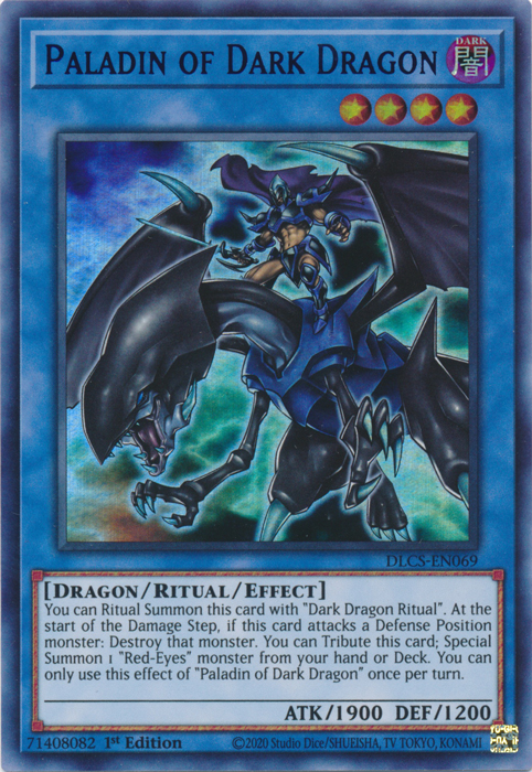 Paladin of Dark Dragon (Blue) [DLCS-EN069] Ultra Rare | Galactic Gamez