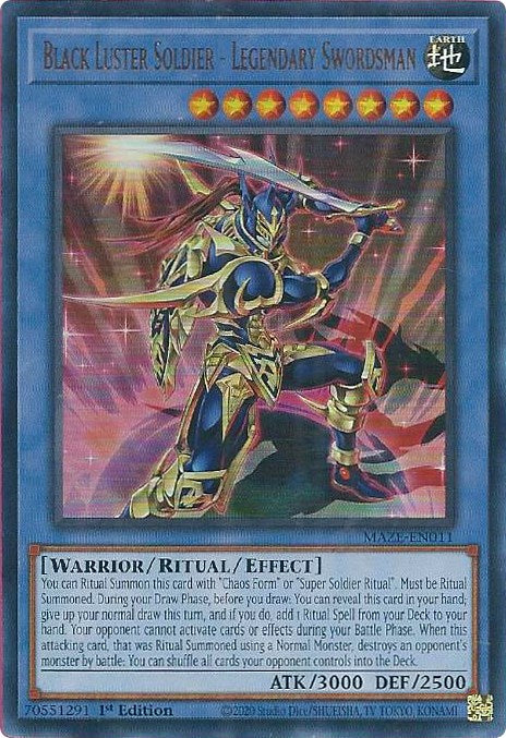 Black Luster Soldier - Legendary Swordsman [MAZE-EN011] Ultra Rare | Galactic Gamez