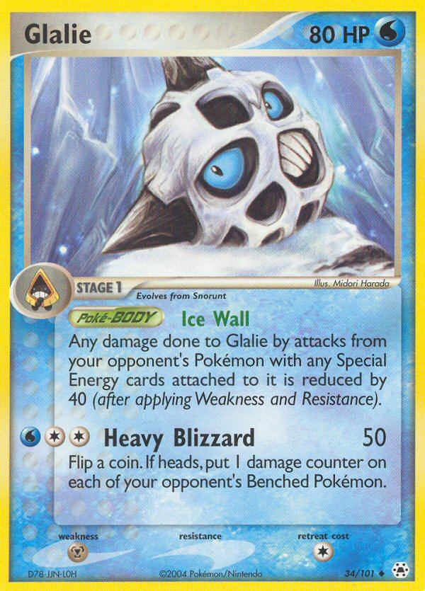 Glalie (34/101) [EX: Hidden Legends] | Galactic Gamez