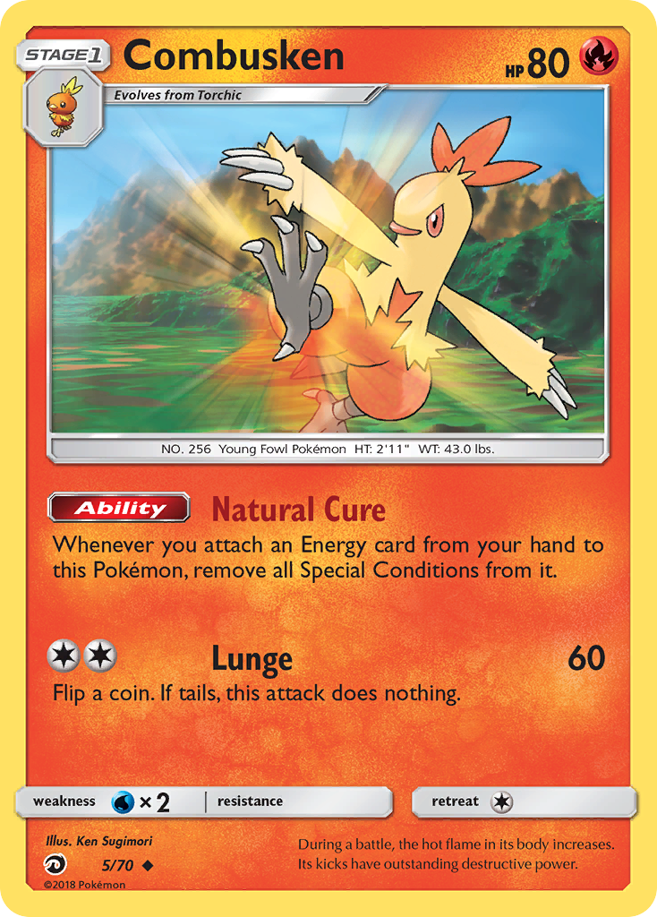 Combusken (5/70) [Sun & Moon: Dragon Majesty] | Galactic Gamez