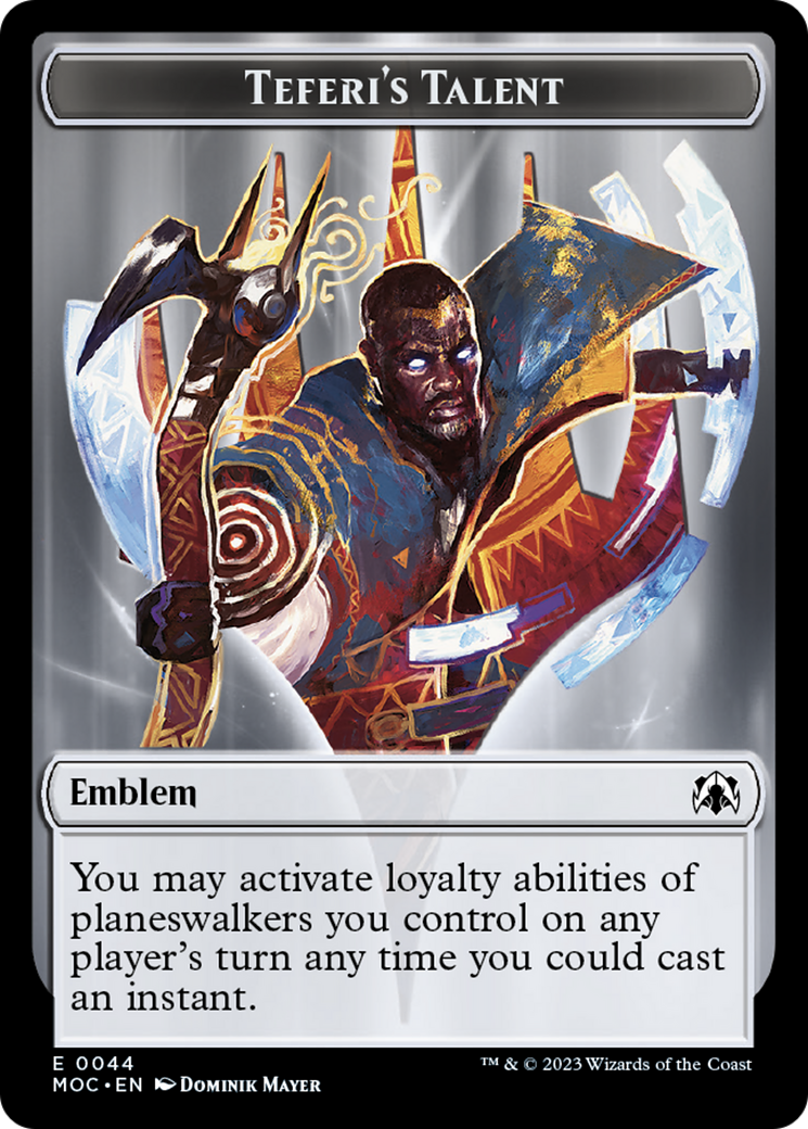 Elemental (9) // Teferi's Talent Emblem Double-Sided Token [March of the Machine Tokens] | Galactic Gamez