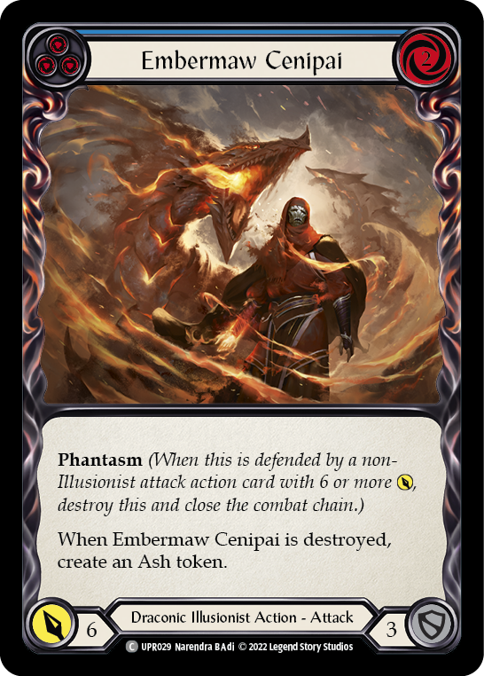 Embermaw Cenipai (Blue) [UPR029] (Uprising)  Rainbow Foil | Galactic Gamez