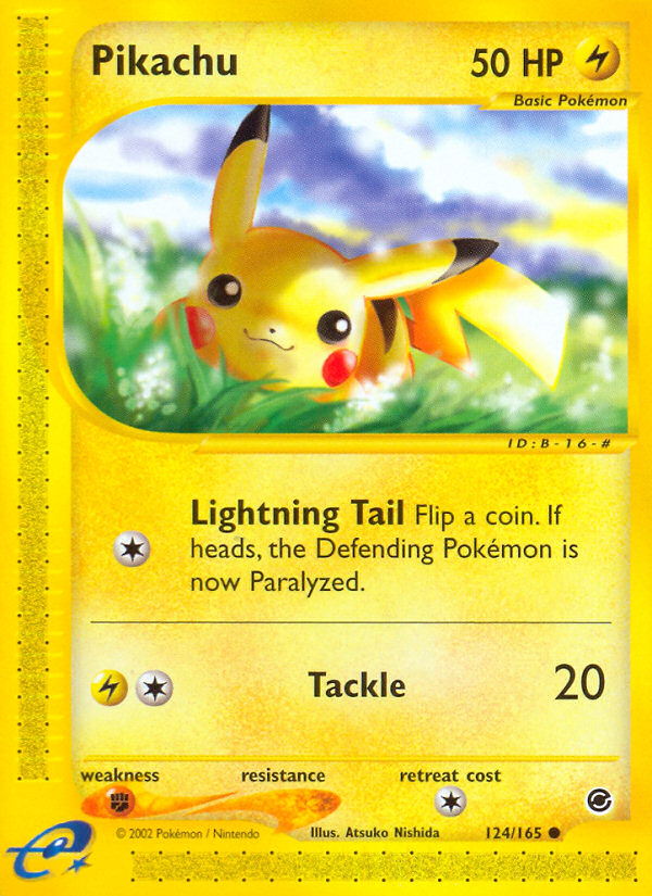 Pikachu (124/165) [Expedition: Base Set] | Galactic Gamez