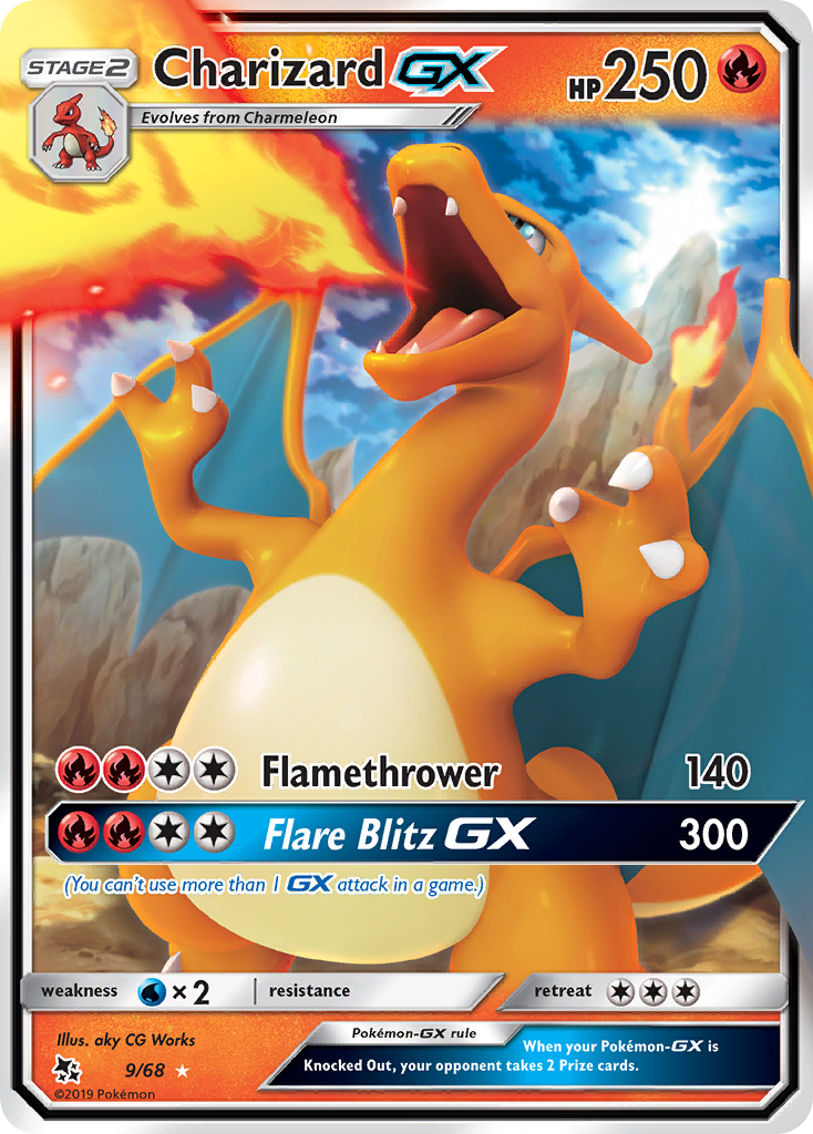 Charizard GX (9/68) [Sun & Moon: Hidden Fates] | Galactic Gamez