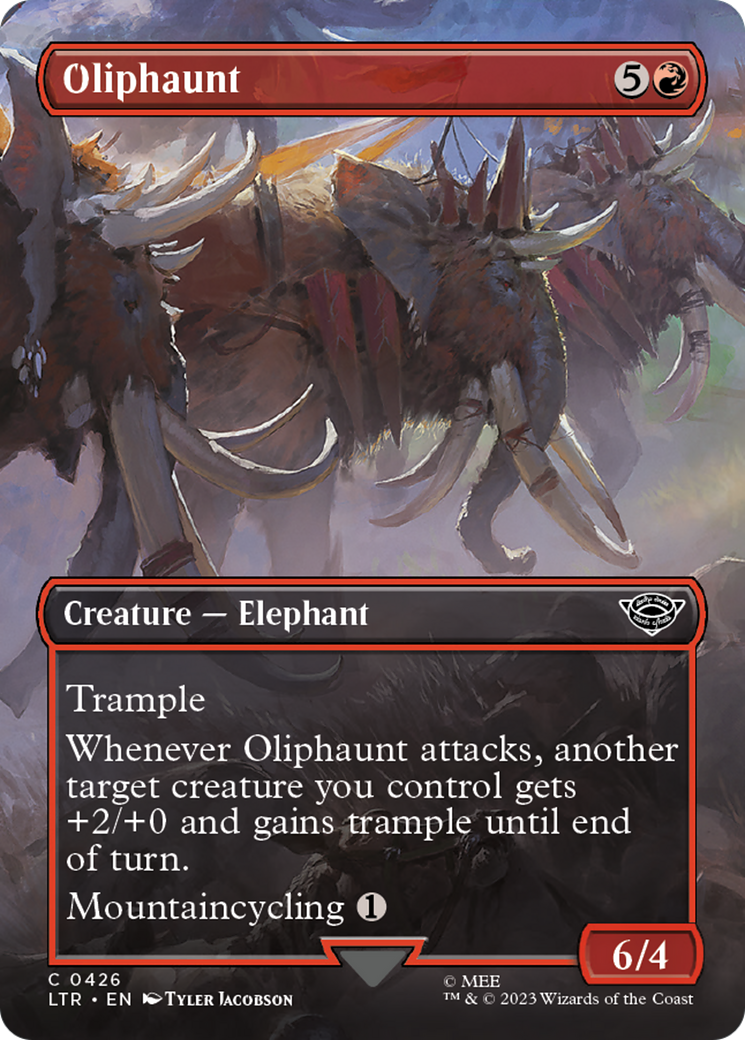Oliphaunt (Borderless Alternate Art) [The Lord of the Rings: Tales of Middle-Earth] | Galactic Gamez