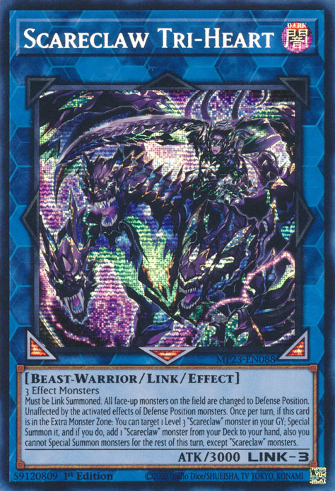 Scareclaw Tri-Heart [MP23-EN088] Prismatic Secret Rare | Galactic Gamez