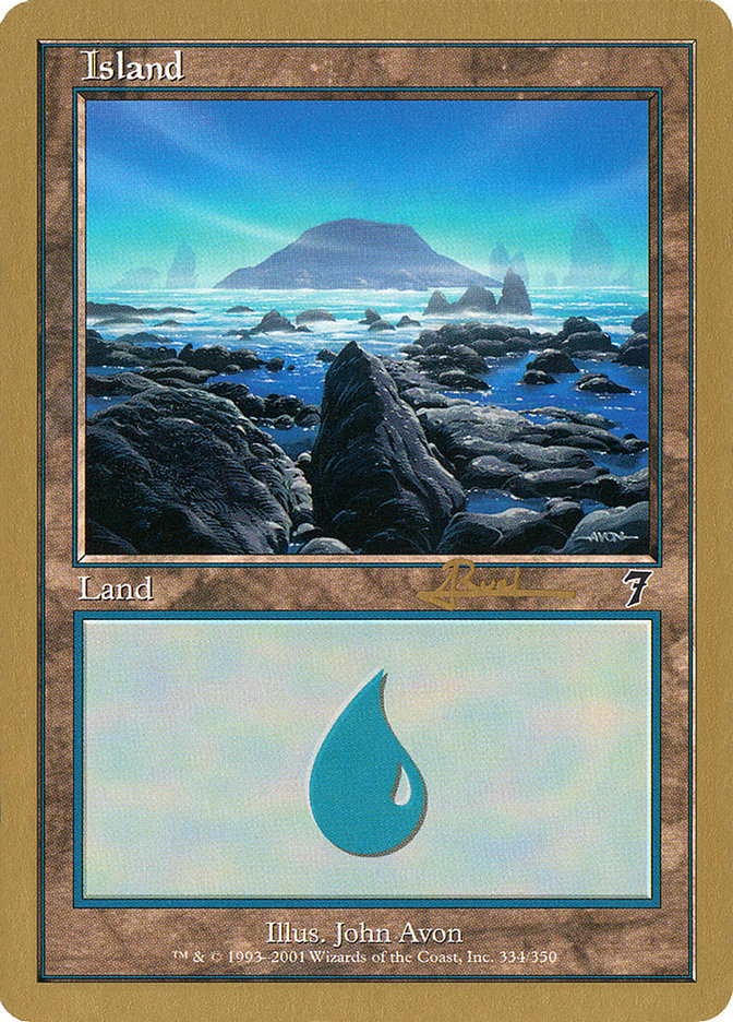 Island (ar334) (Antoine Ruel) [World Championship Decks 2001] | Galactic Gamez