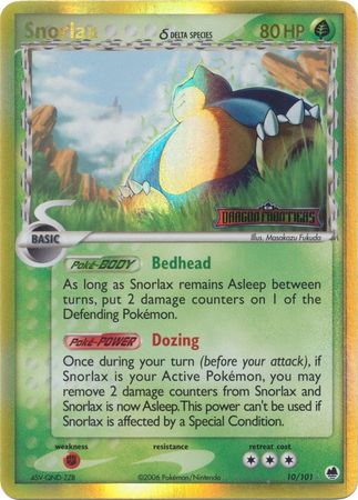 Snorlax (10/101) (Delta Species) (Stamped) [EX: Dragon Frontiers] | Galactic Gamez