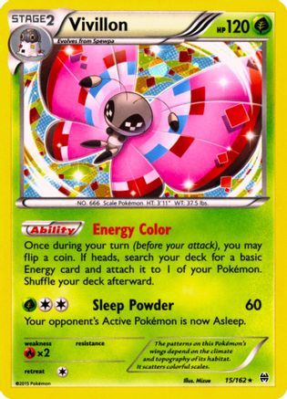 Vivillon (15/162) (Cosmos Holo) [XY: BREAKthrough] | Galactic Gamez